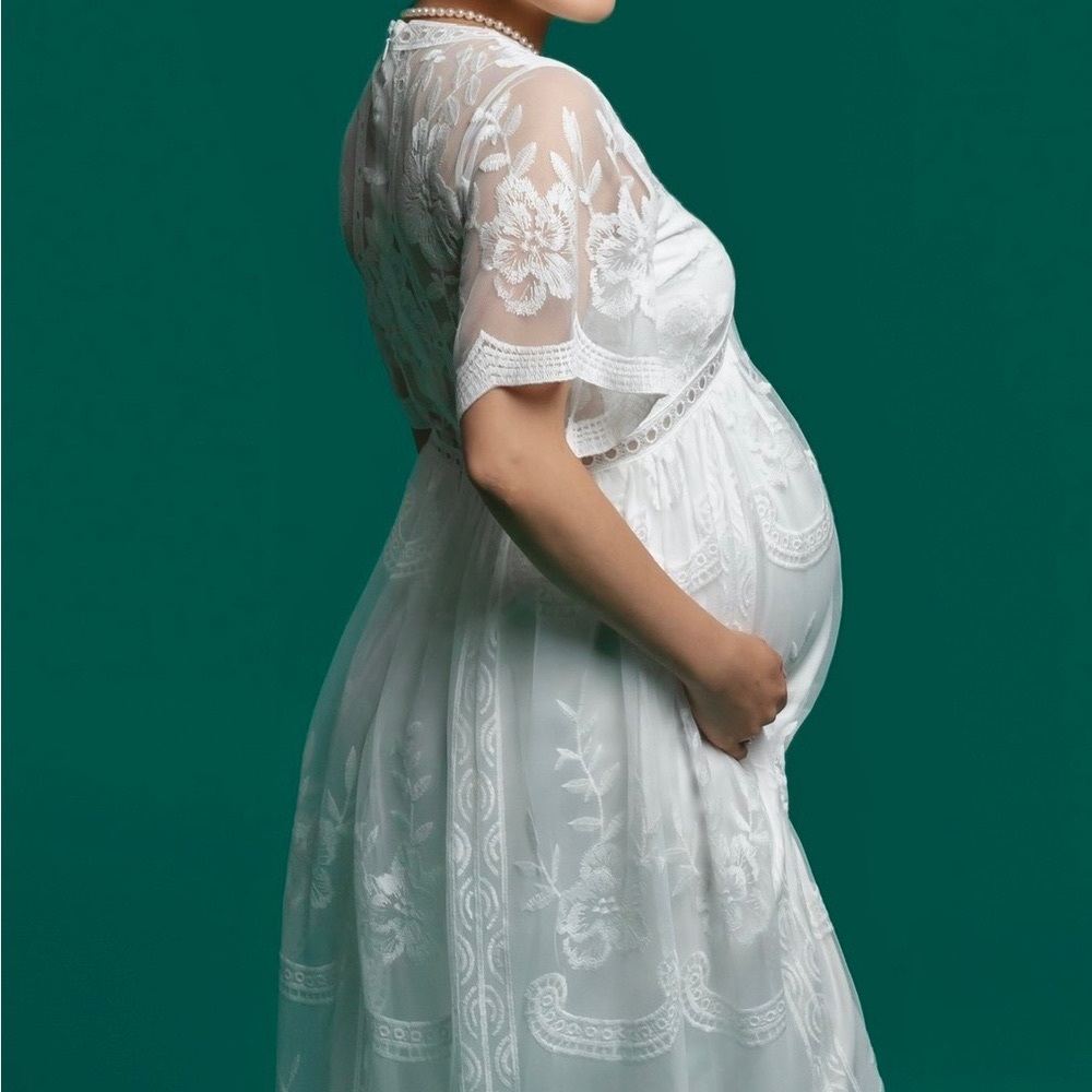 Pinkblush - Maternity Lace Maxi Dress